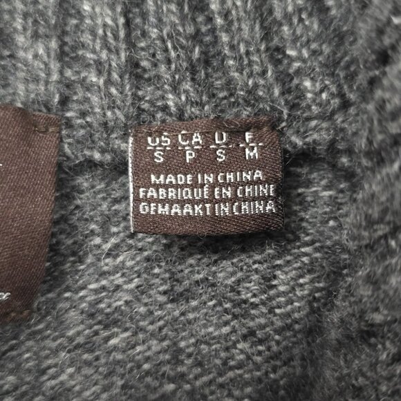 Black Brown 1826 Men's Grey Lambswool Blend 1/4 Zip Pullover Sweater Size Small - Picture 11 of 14